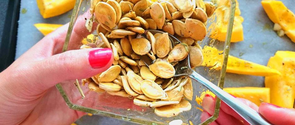 pečené tekvicové jadierka