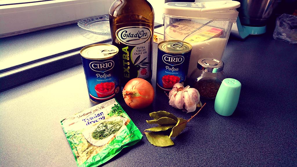 suroviny na paradajkovú polievku