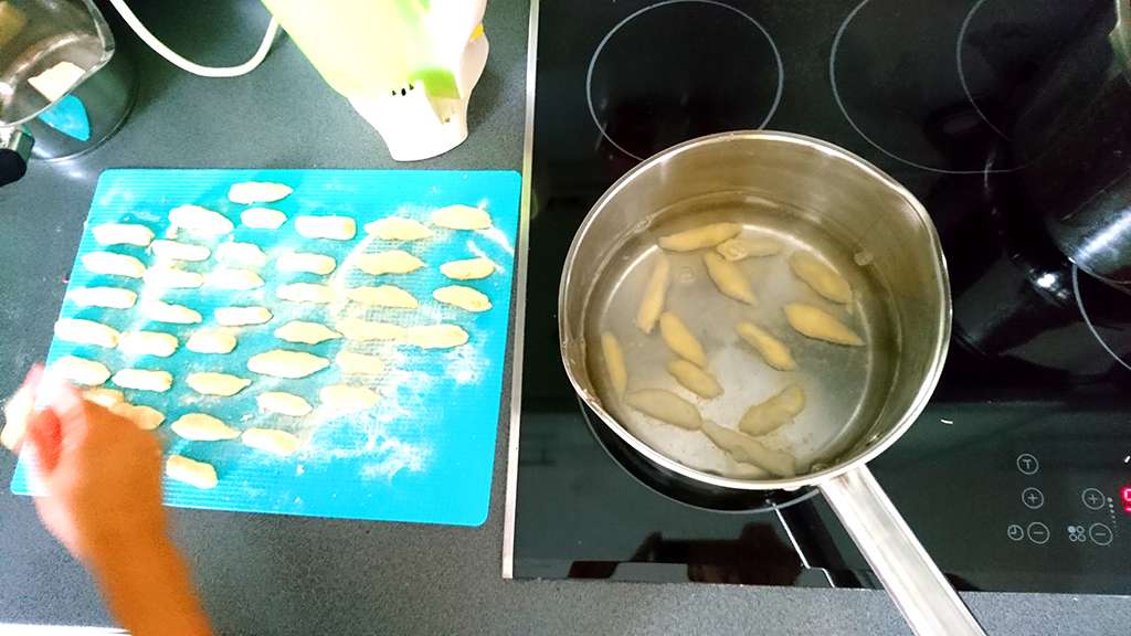 Šúľance pripravené na varenie