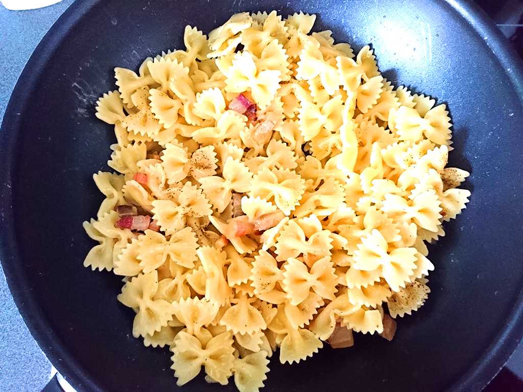 Cestoviny Carbonara príprava
