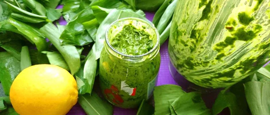 Medvedi cesnak pesto