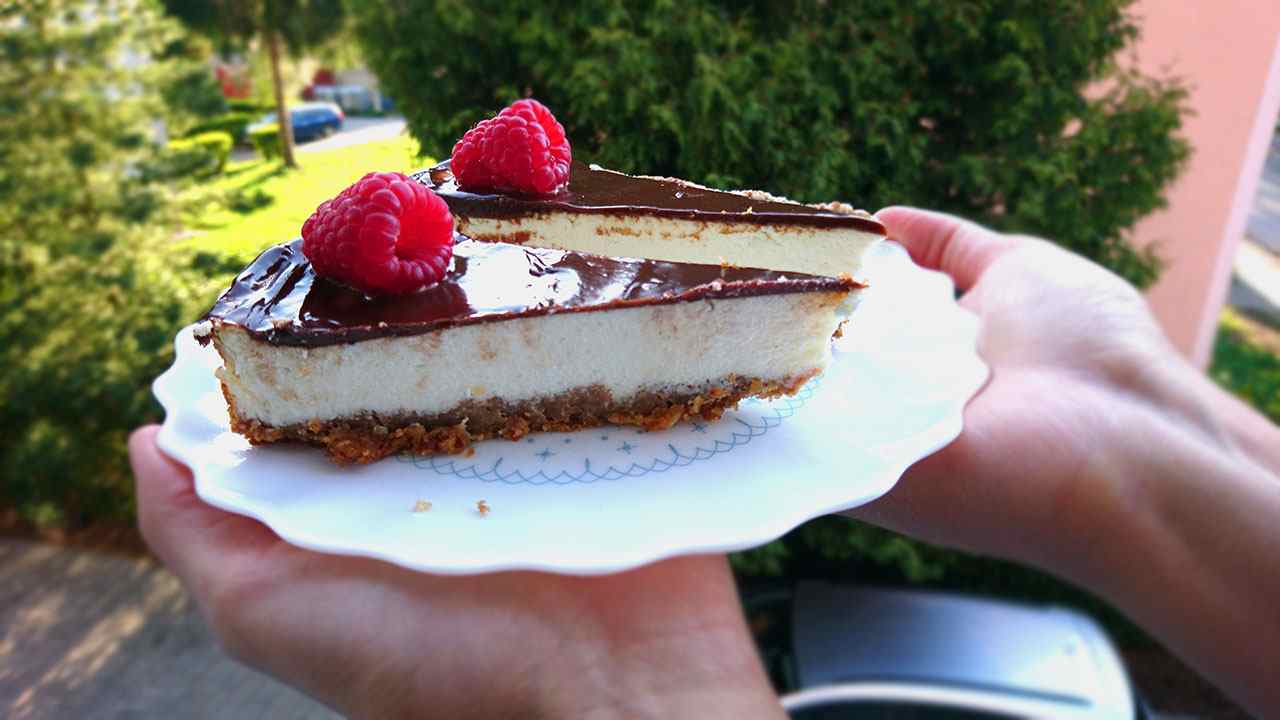Cheesecake s malinami