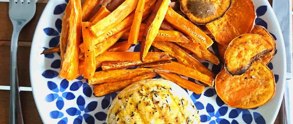 Grilovaný encián s batátmi