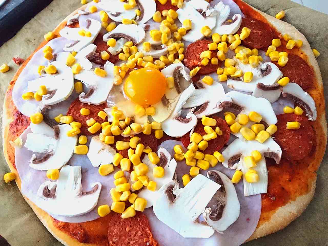 Domáca pizza z kysnutého cesta