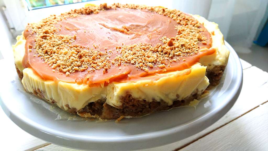 Cheesecake s mascarpone a karamelom